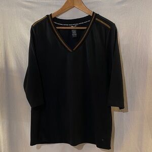 Olsen knit top with gold trim - XL